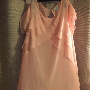 Liz Claiborne pastel pink sheer top